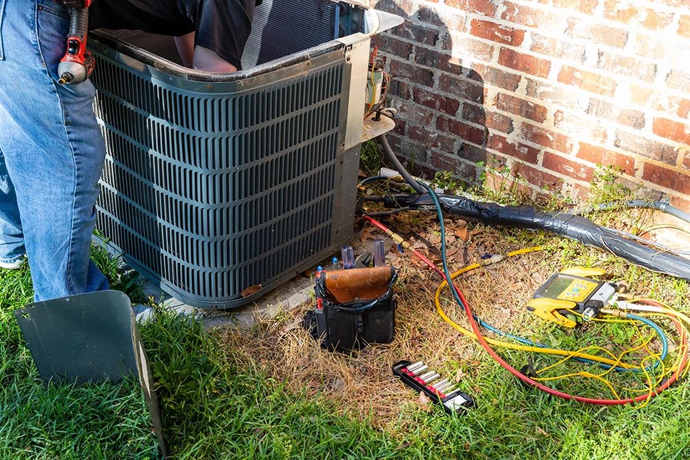 repairing air conditioner condenser